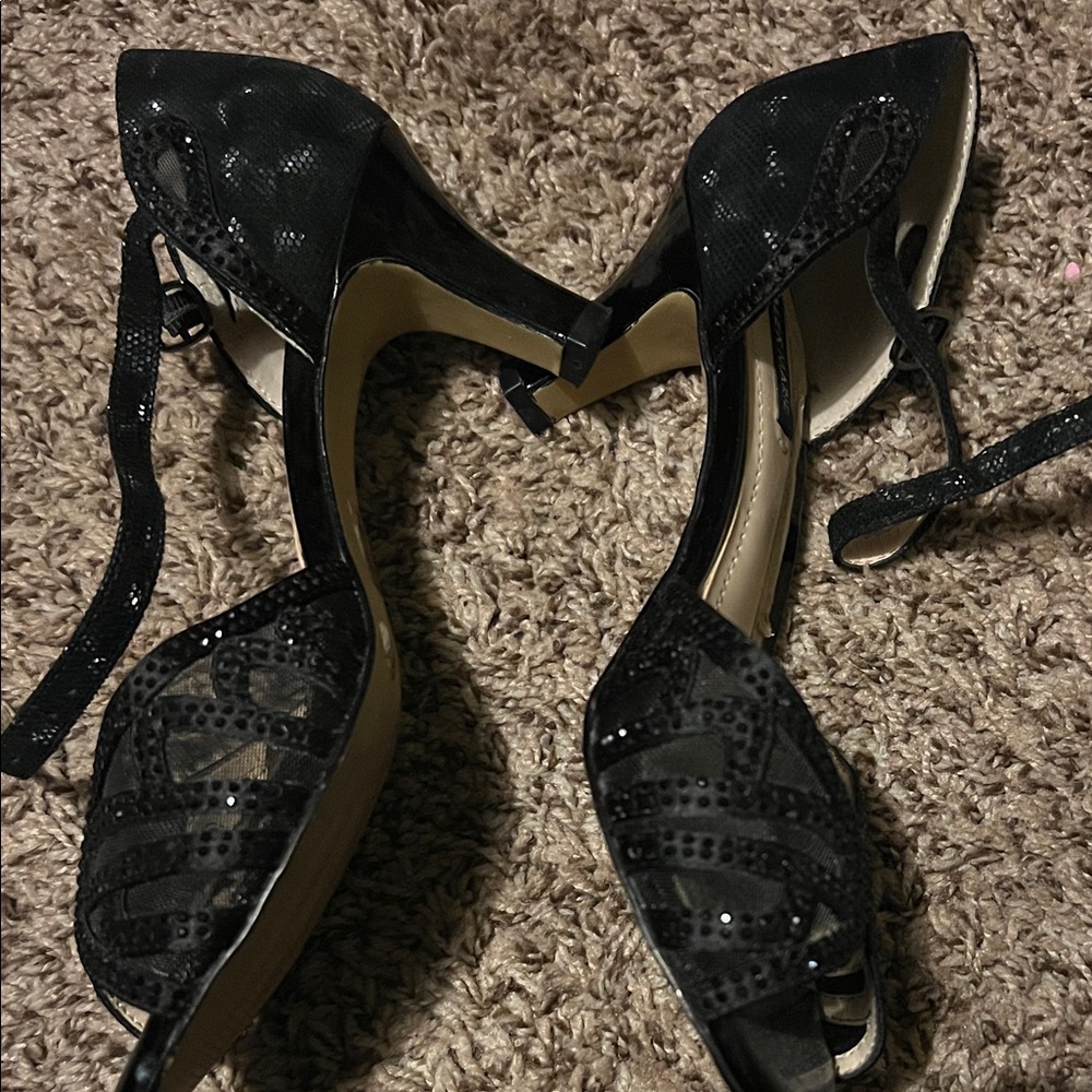 Alex Marie Black Sparkly Heels - Picture 4 of 5